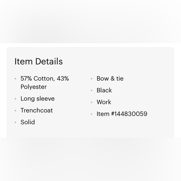 EXPRESS Tie Waist Black Trench Coat 🖤 - Picture 3 of 8